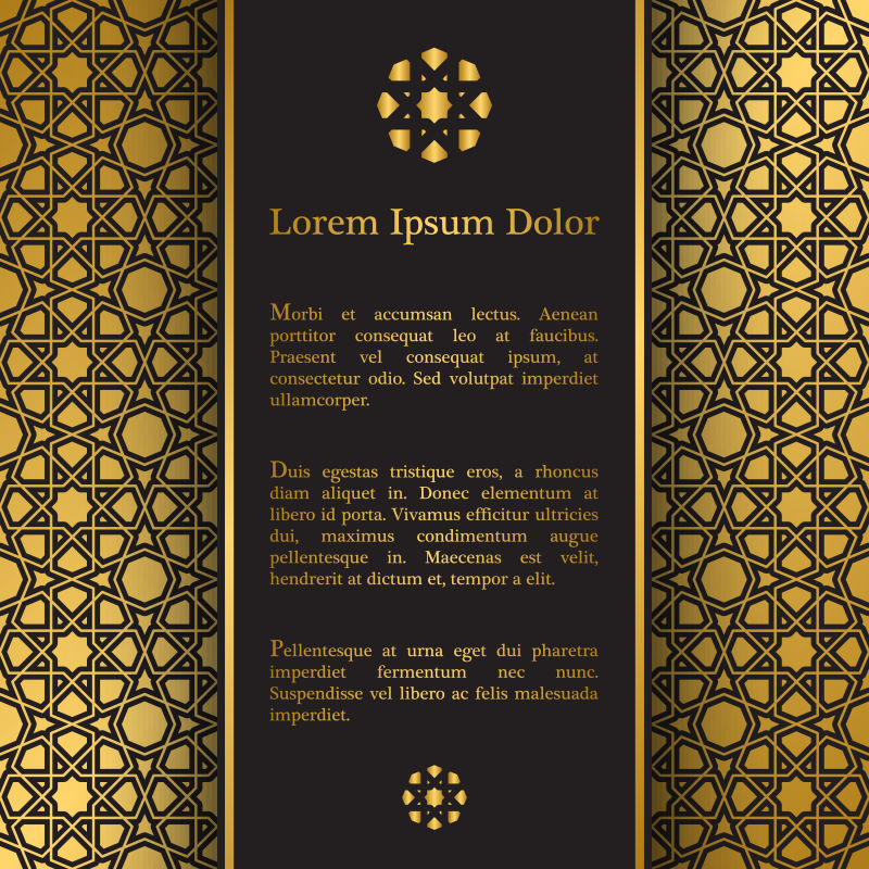 矢量的金色圆形图案背景