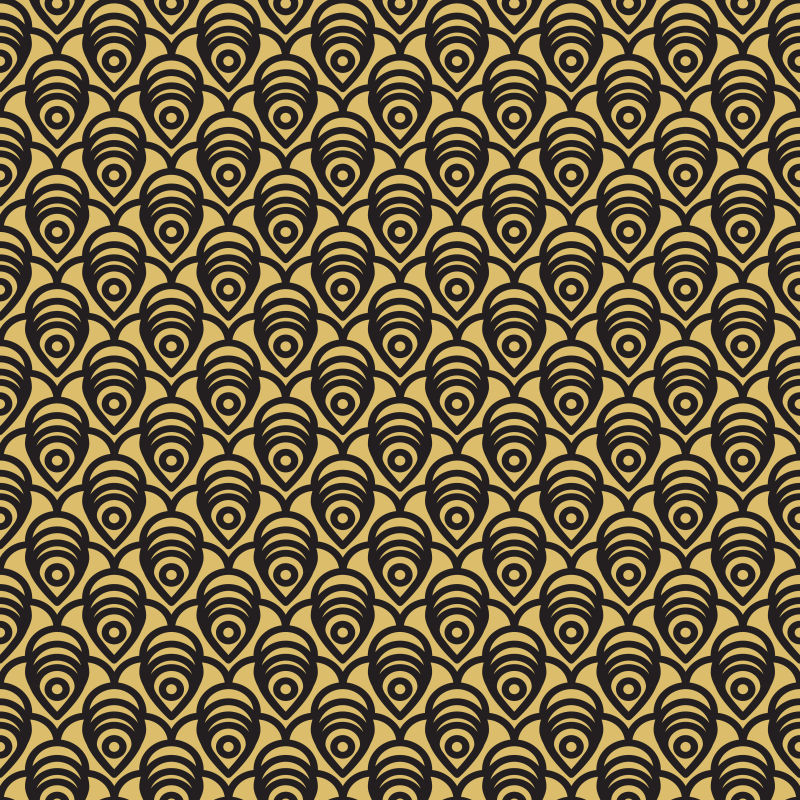 创意的金色羽毛图案背景矢量设计