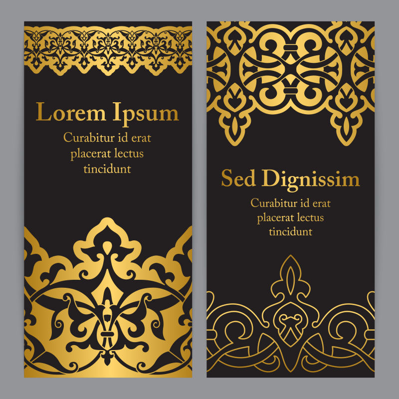 教金色卡片矢量设计