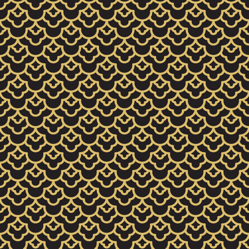 金色祥云图案背景矢量设计