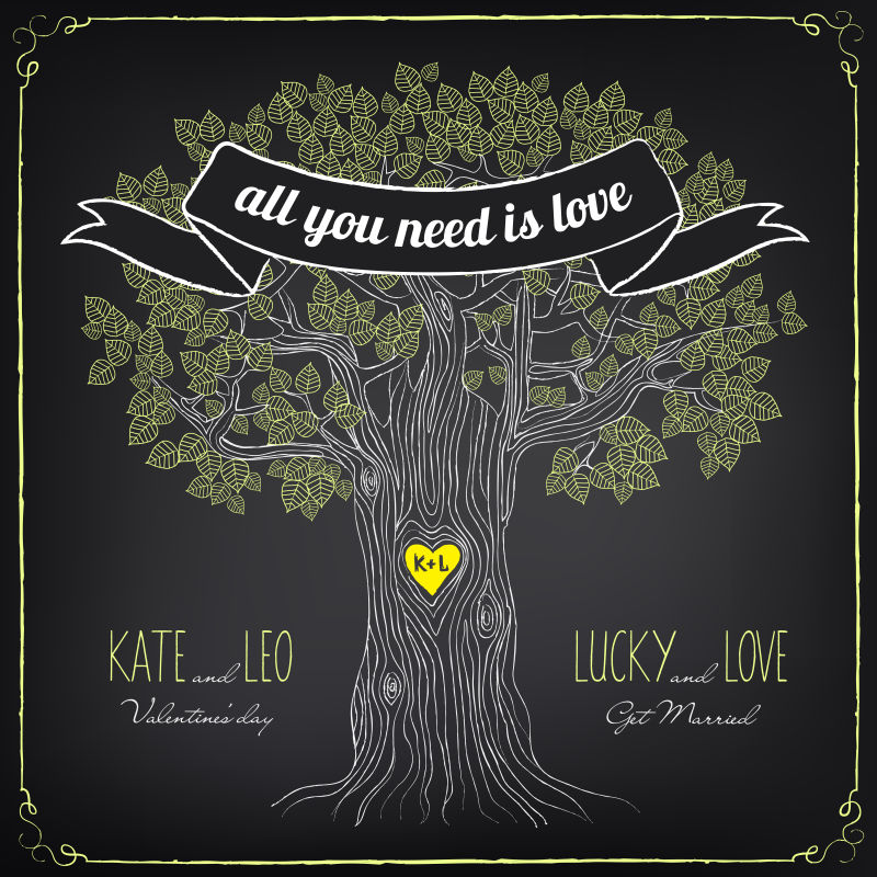 情人节精美矢量插图设计