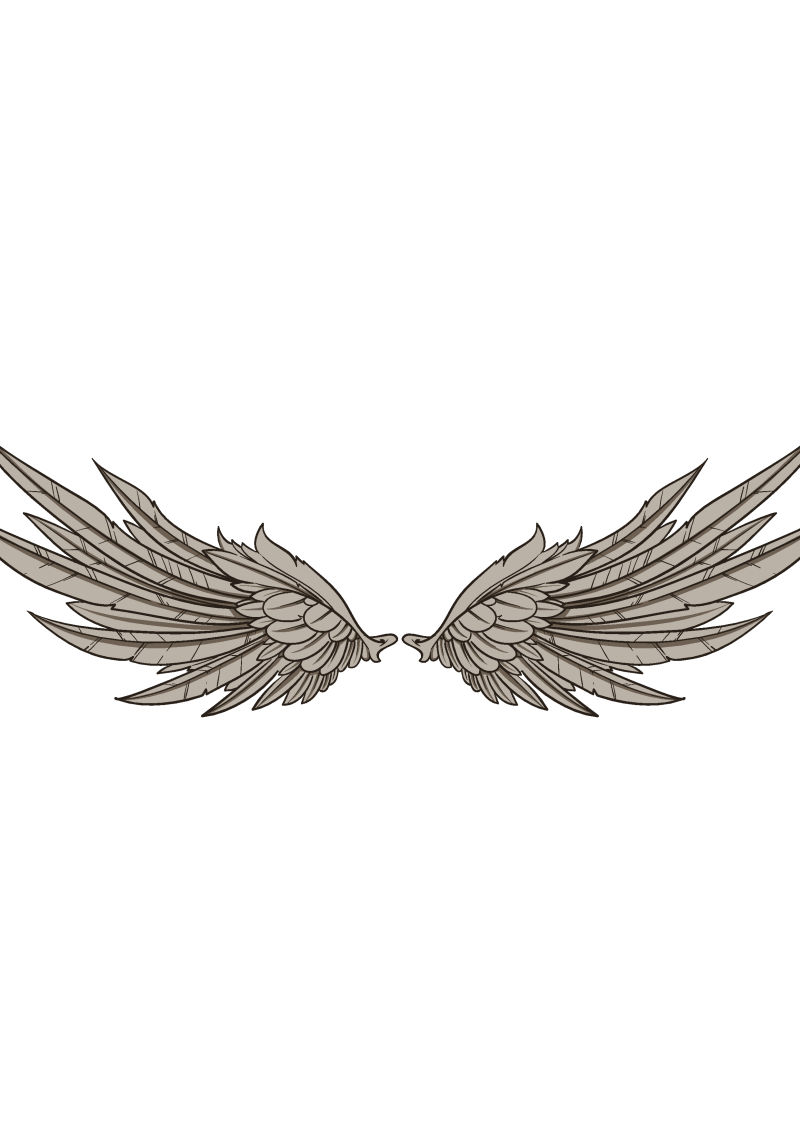 天使翅膀素材侧面图片