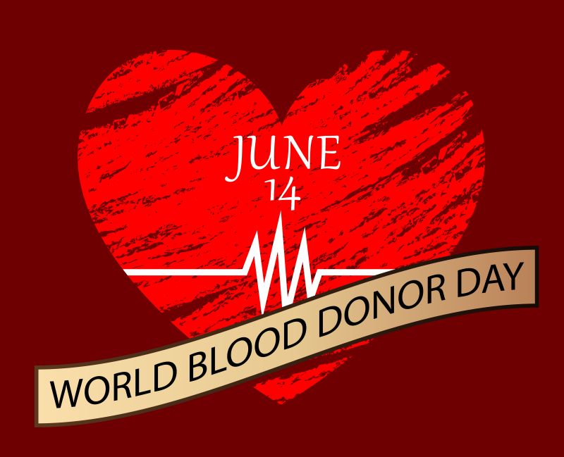 矢量世界献血日概念的插图
