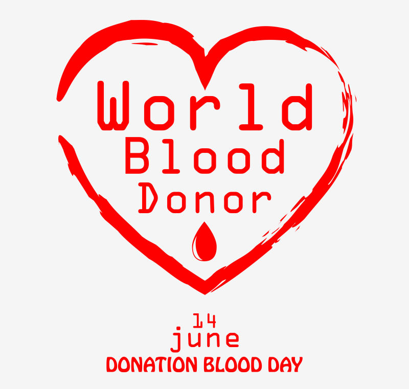 创意矢量献血日的平面海报设计