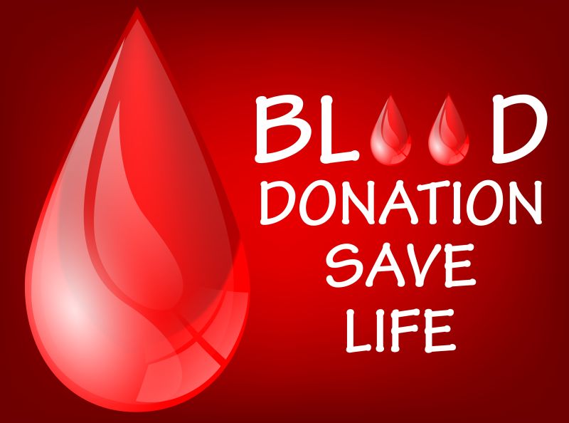 创意矢量抽象献血日的海报设计