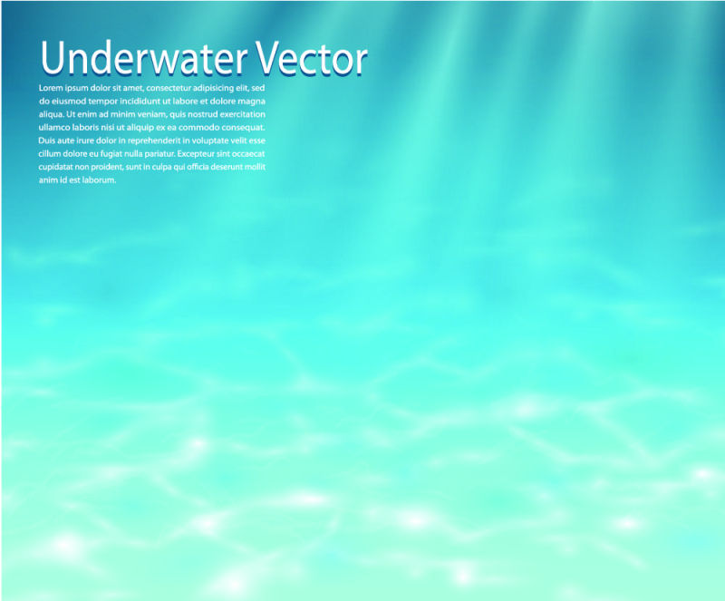 创意矢量美丽的海面以下插图