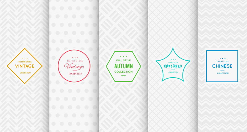 抽象矢量几何图形无缝装饰背景