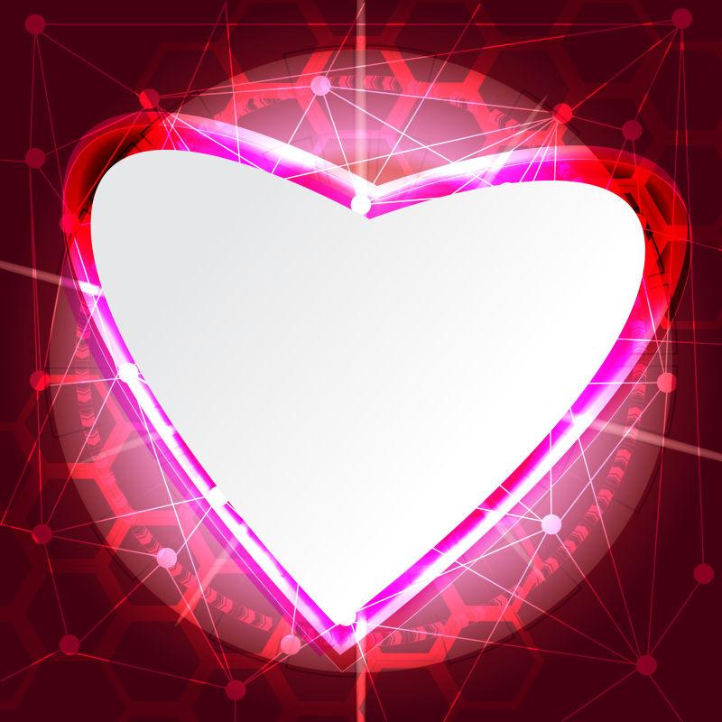 矢量抽象技术概念情人节的背景心