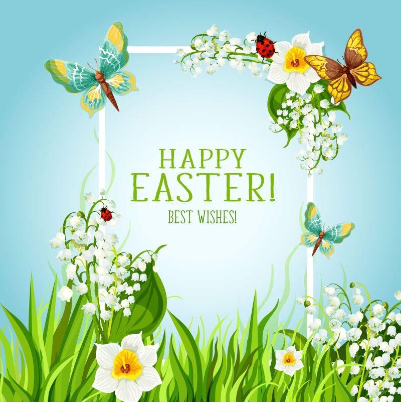 复活节花架配春花牌设计