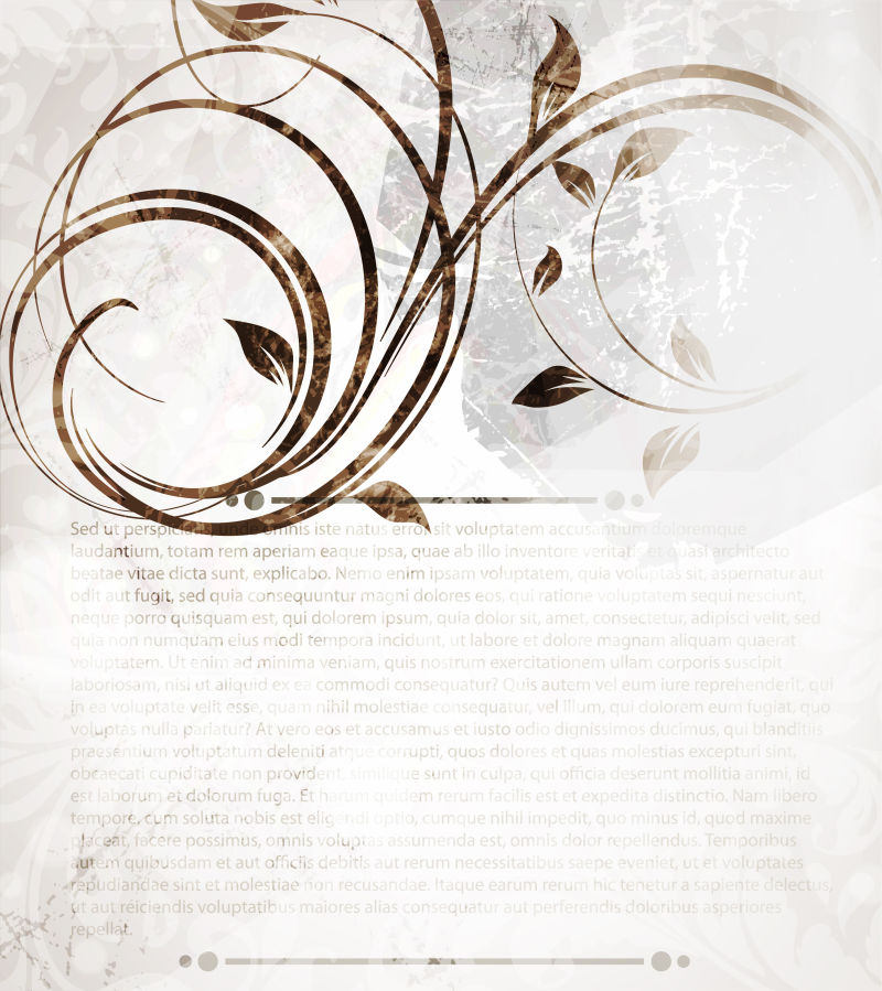 请柬复古卡与花卉装饰花卉复古设计