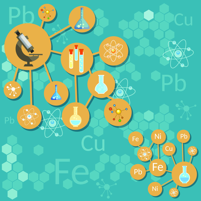 科学主题插图矢量设计