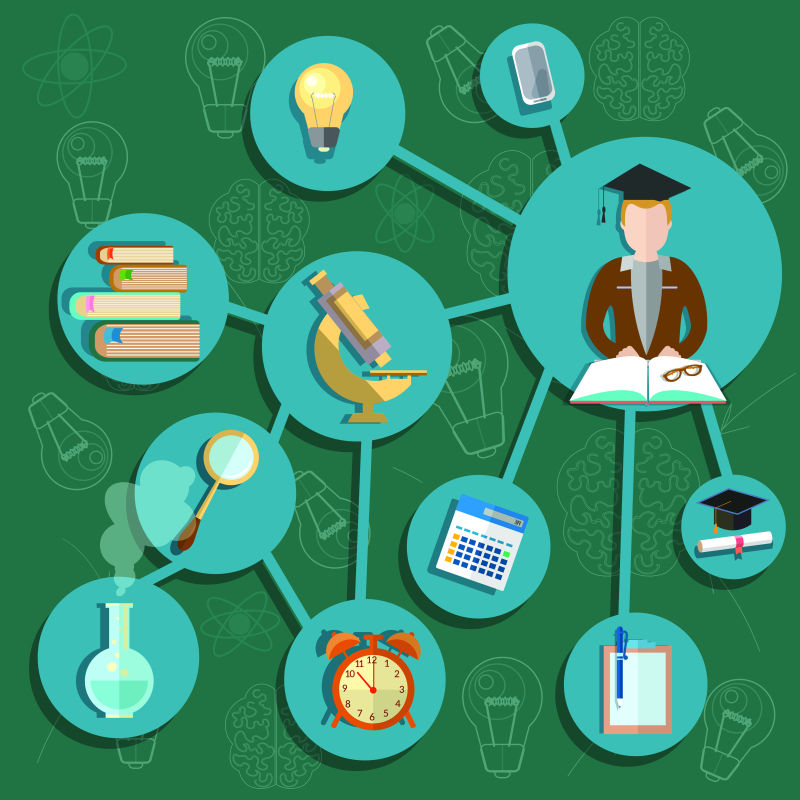 矢量的教育主题插图