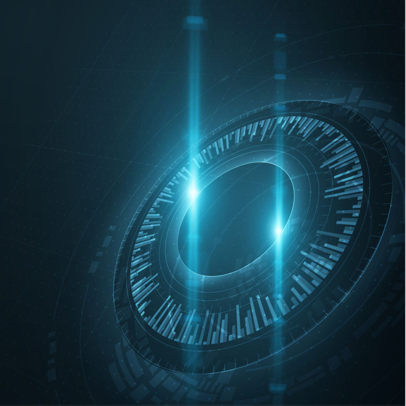 绚丽的未来科技插图矢量设计