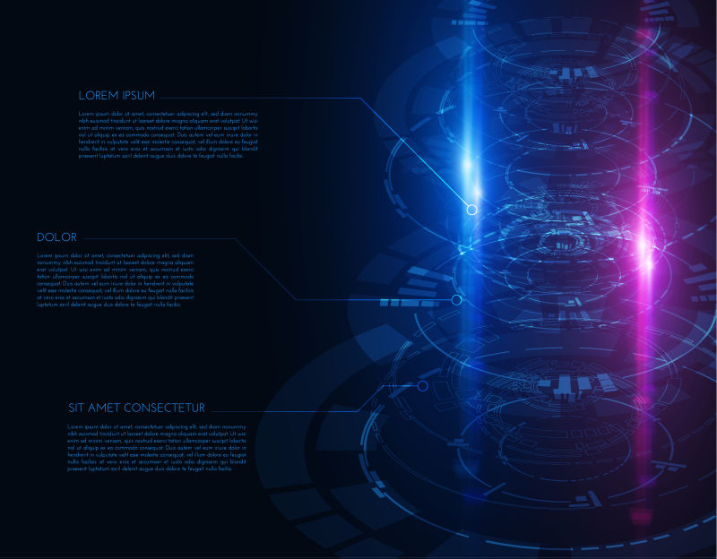 矢量的绚丽未来科技插图