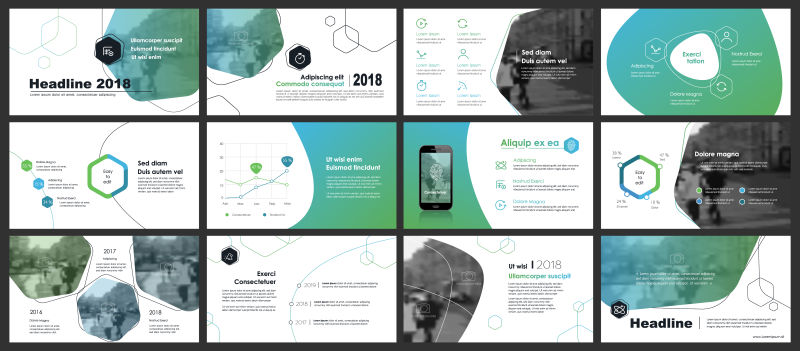 信息图形和演示的元素的矢量