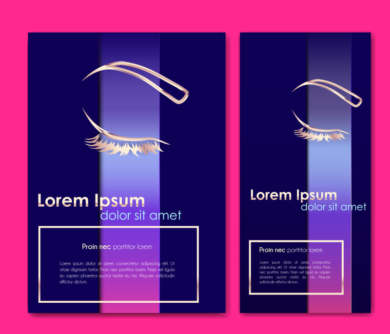 创意矢量美容主题的平面海报设计