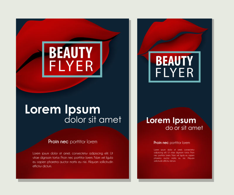 创意矢量化妆品元素的平面海报设计