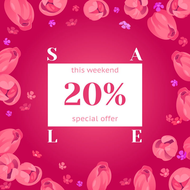 节日装饰框架粉红郁金香有限报价8折特别设计的母亲节3月8日和复活节