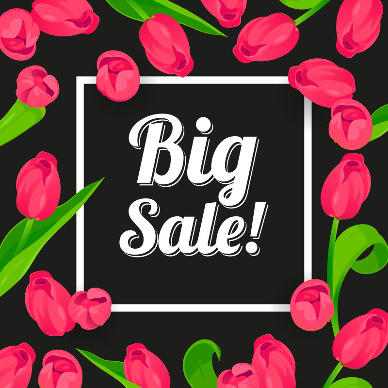 节日装饰框架粉红郁金香有限的报价特别设计的母亲节3月8日和复活节