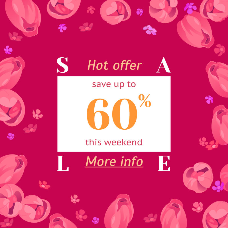 节日装饰框架粉红郁金香有限报价4折特别设计的母亲节3月8日和复活节