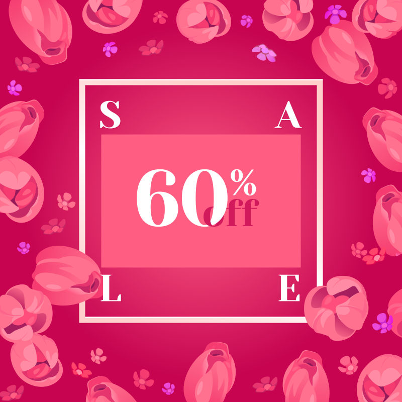 节日装饰框架粉红郁金香有限报价4折特别设计的母亲节3月8日和复活节