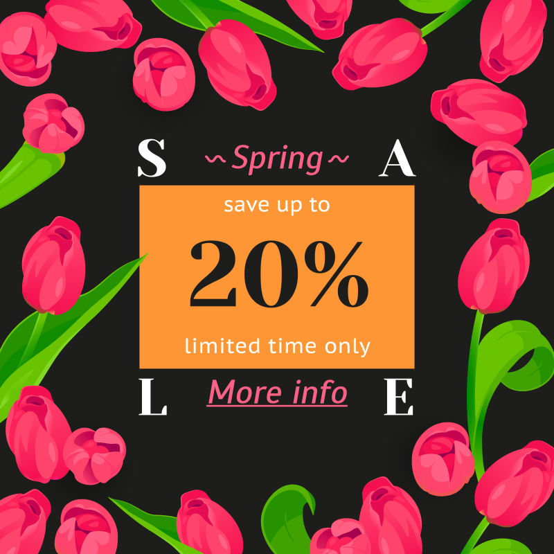 节日装饰框架粉红郁金香有限报价8折特别设计的母亲节3月8日和复活节