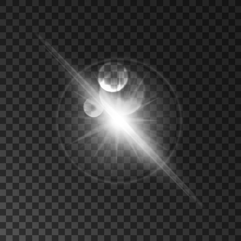 矢量抽象白色光芒设计元素