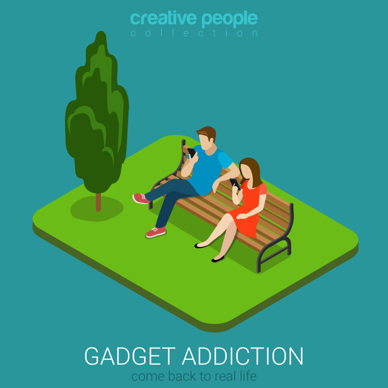 平面三维等距矢量移动小工具成瘾技术矢量