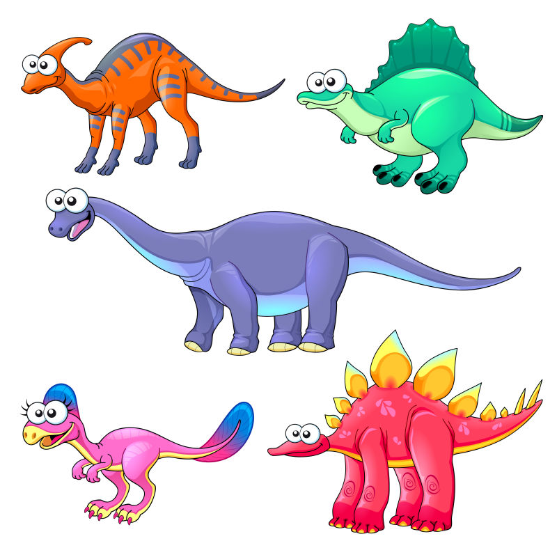矢量的卡通恐龙