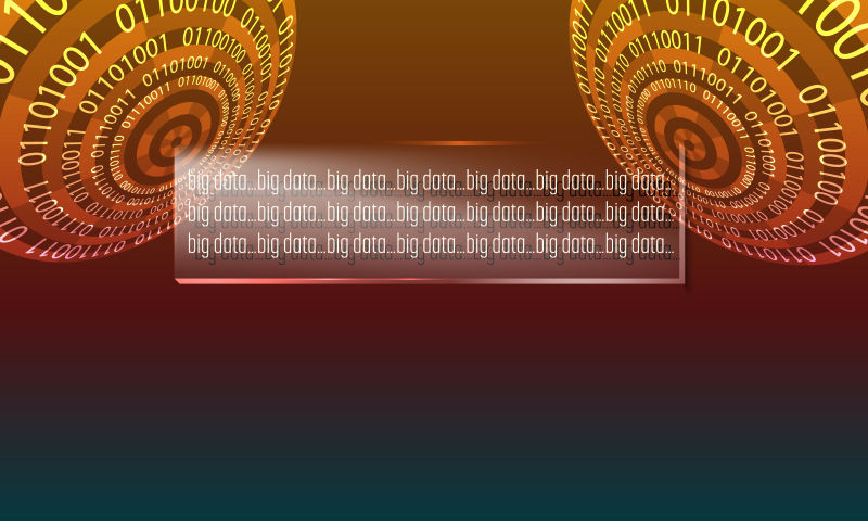 矢量的橙色二进制图案背景