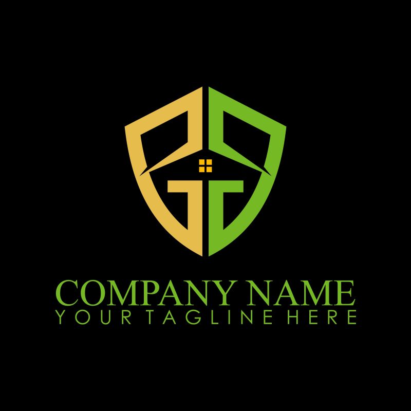 矢量盾牌家居标志