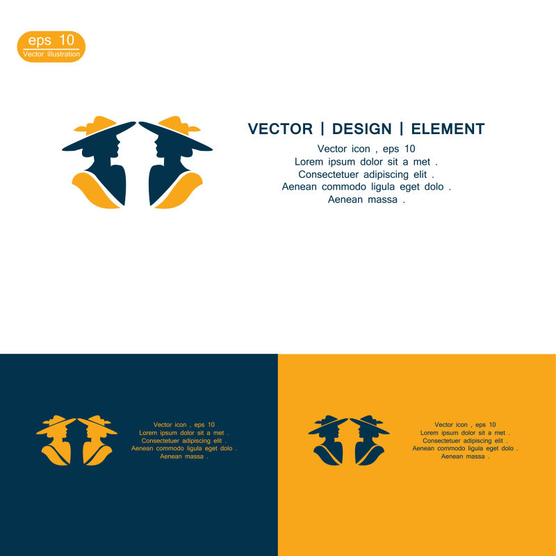 矢量设计师女性标志