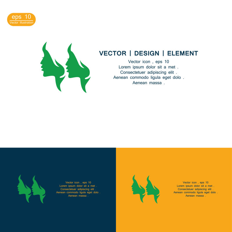 矢量自然面孔标志