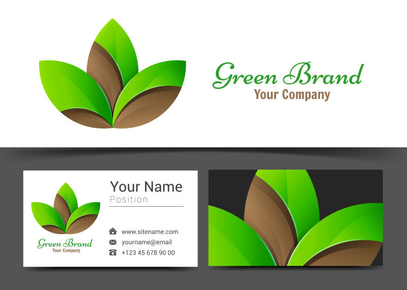 矢量叶富有创意的设计