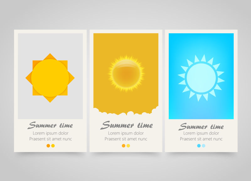 矢量的创意夏季横幅设计