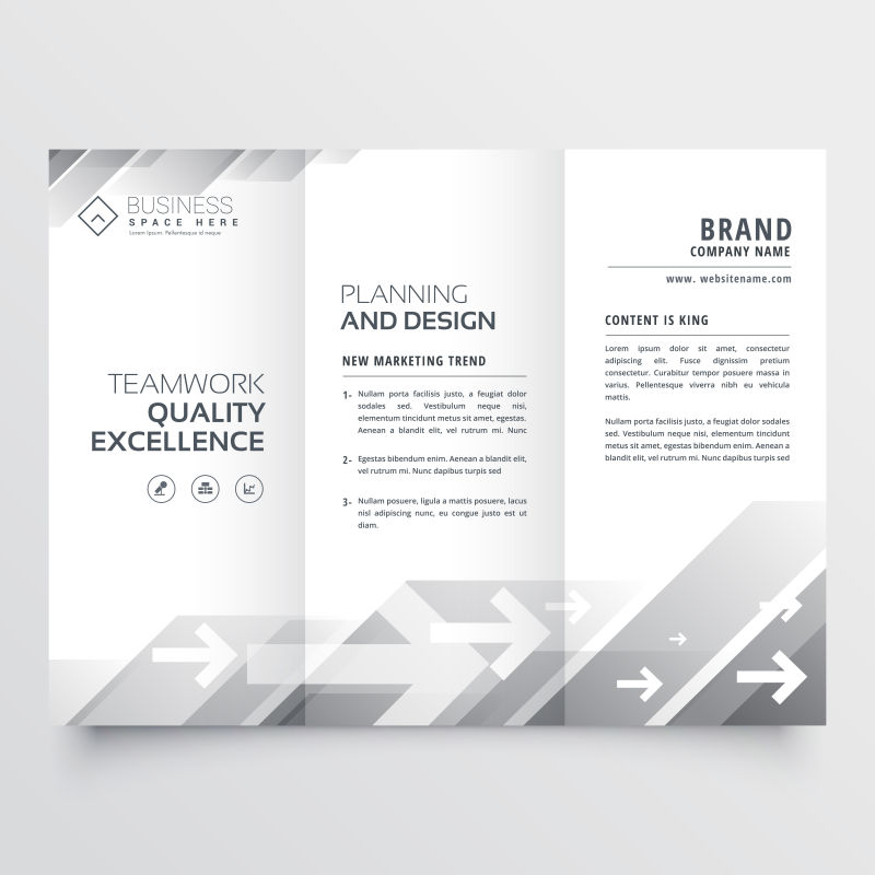 矢量优雅的三色小册子设计