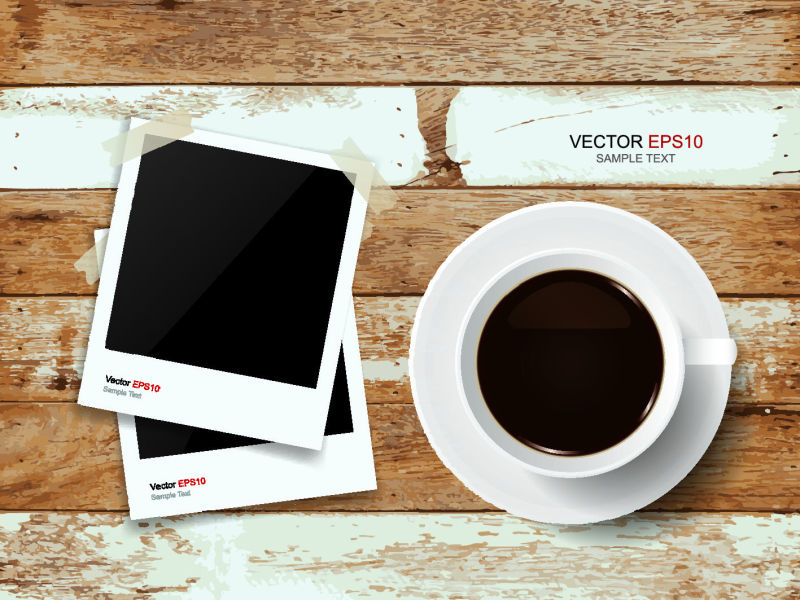 创意矢量黑咖啡设计