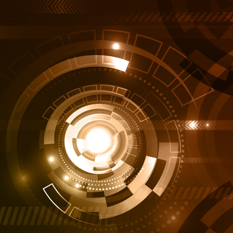 抽象的橙色科技背景矢量设计