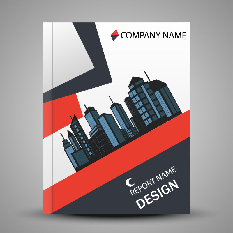 创意矢量都市元素的现代宣传册设计