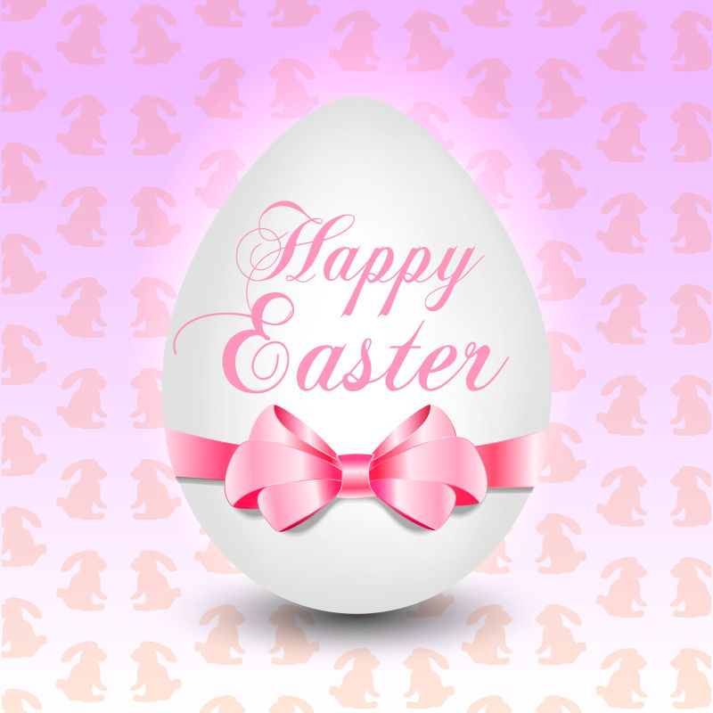 复活节白色彩蛋插图矢量设计