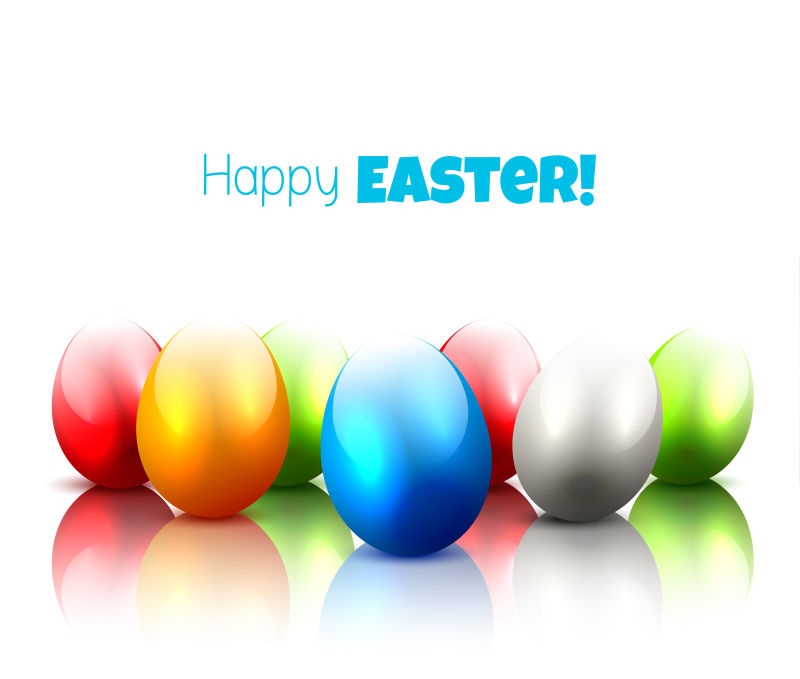 矢量复活节彩蛋元素庆祝背景设计