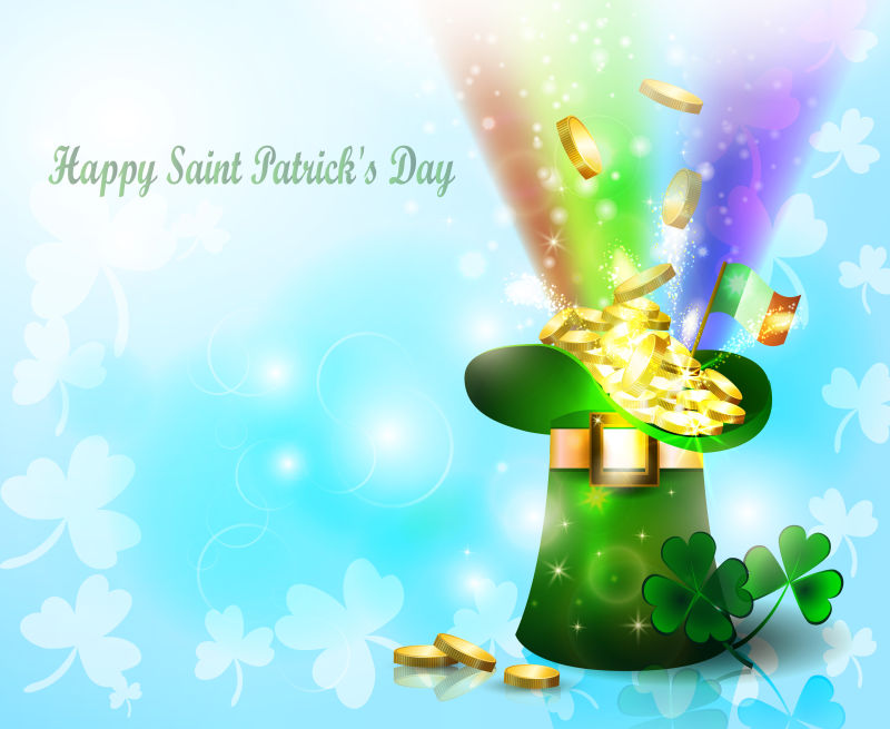 创意矢量现代圣帕特里克节概念的背景