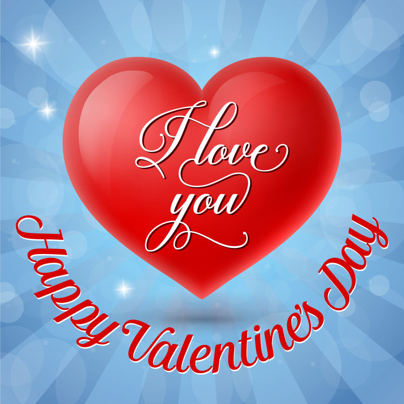 创意矢量我爱你主题背景