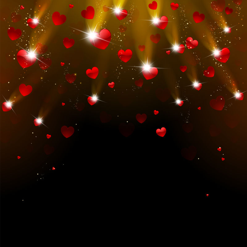情人节红色爱心图案矢量背景