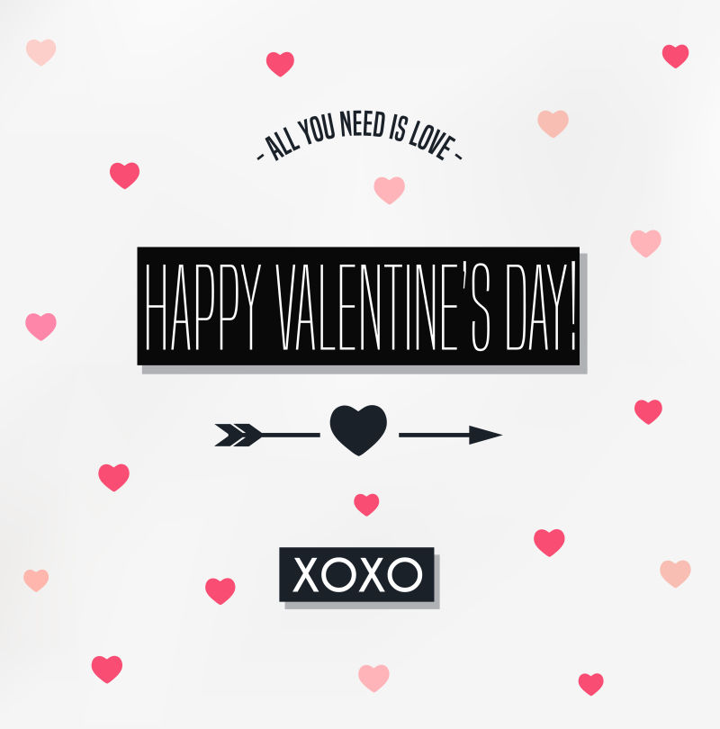 创意矢量现代情人节元素的设计背景