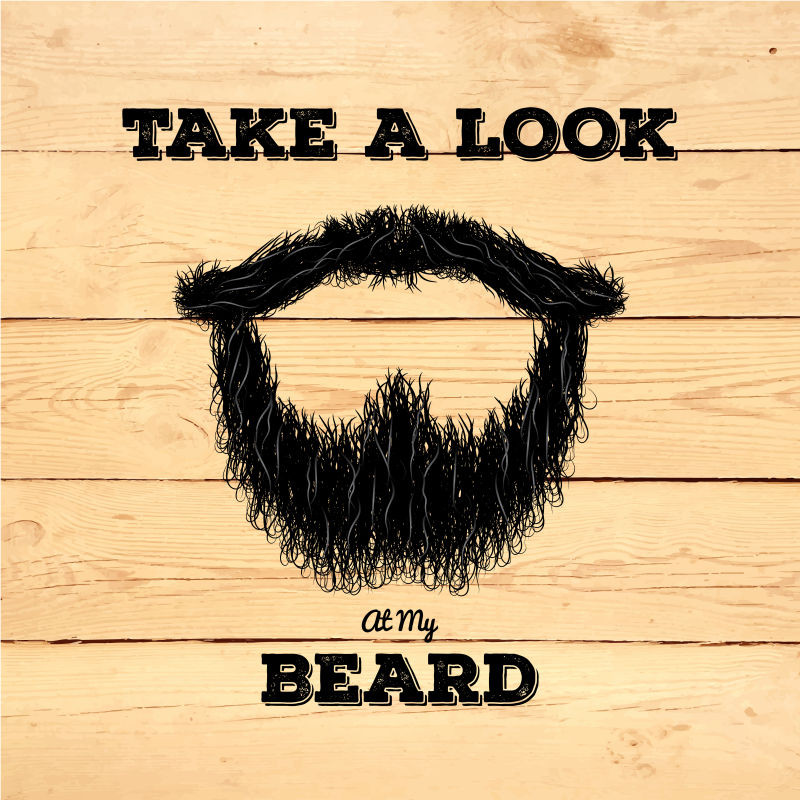 矢量的黑色毛发插图设计