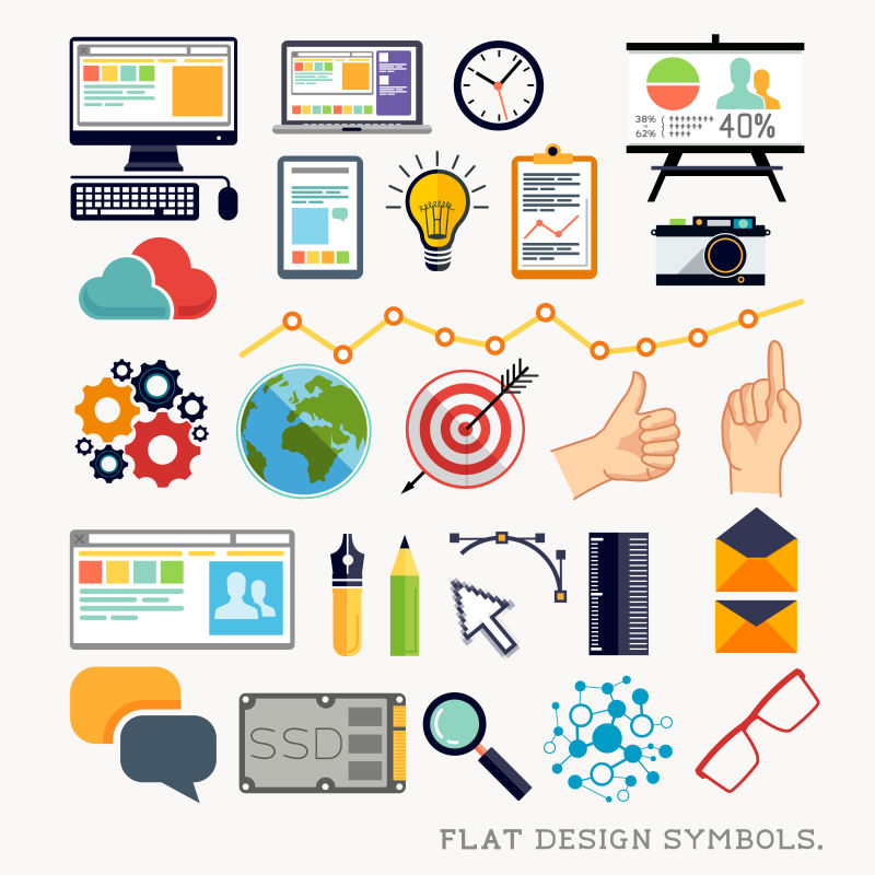 矢量创意媒体应用图标