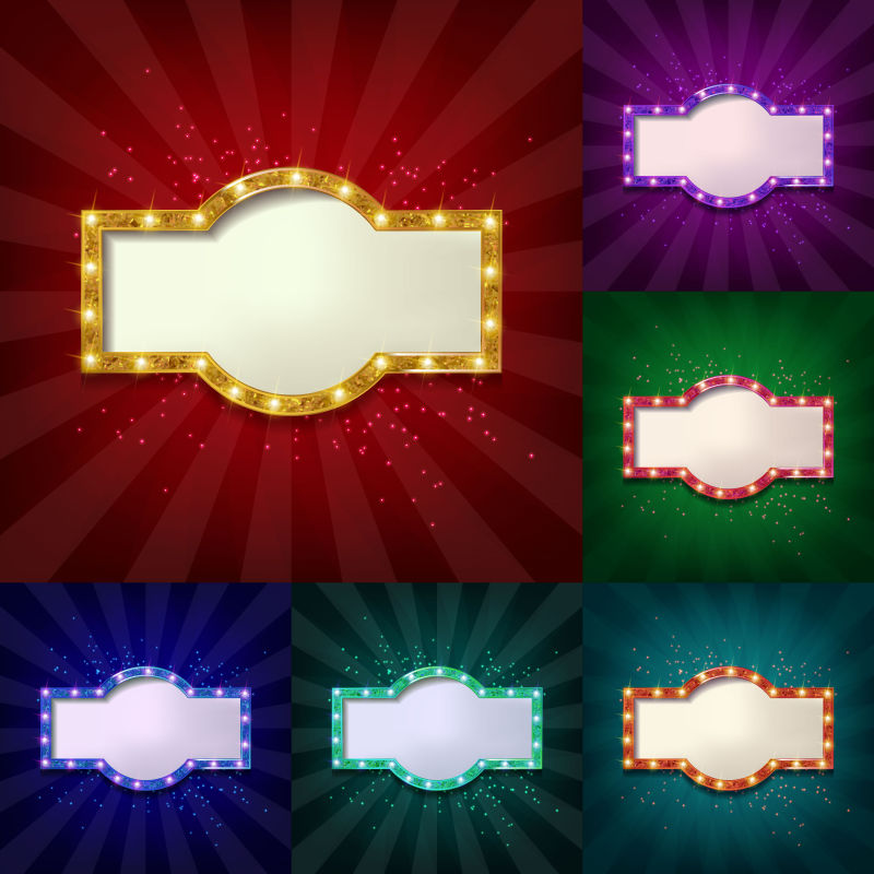 矢量的创意霓虹灯边框