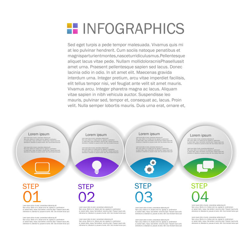 矢量的彩色圆形图表