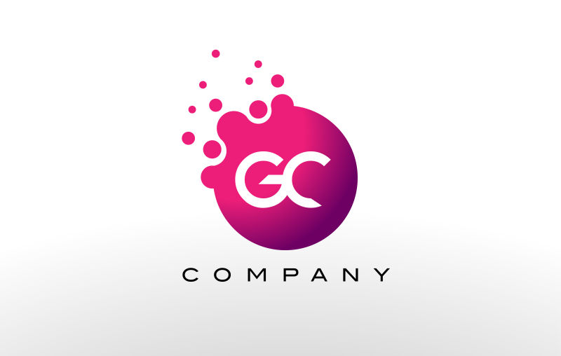 矢量红色字母GC标志